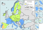 Karte der EU mit Restriktionszonen zur Blauzungenkrankheit